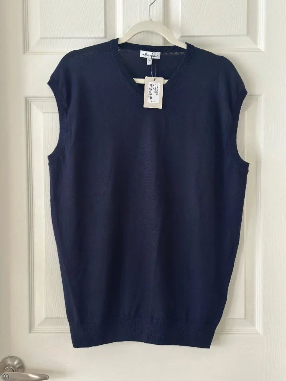 NWT Peter Millar Autumn Crest V-Neck Sweater Vest Navy Mens Medium